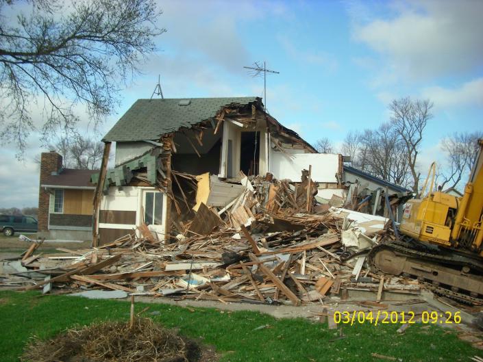 We are working on clearing this house on this property.